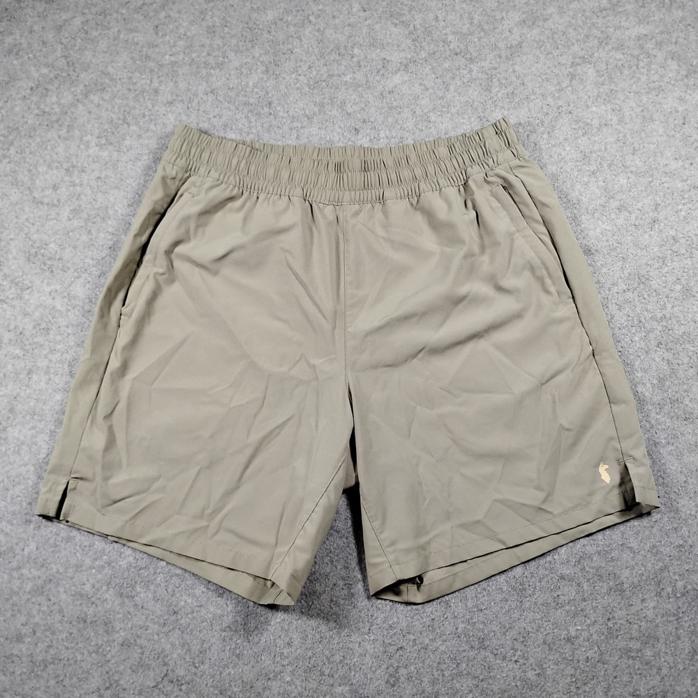 Cotopaxi Men's Khaki Green Elastic Waist Recycled Athletic Active Shorts Size M